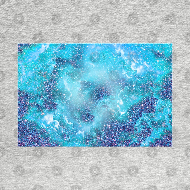 blue clouds pattern magic sky in turquoise aqua colors cute gift for glitter cases and masks by designsbyxarah